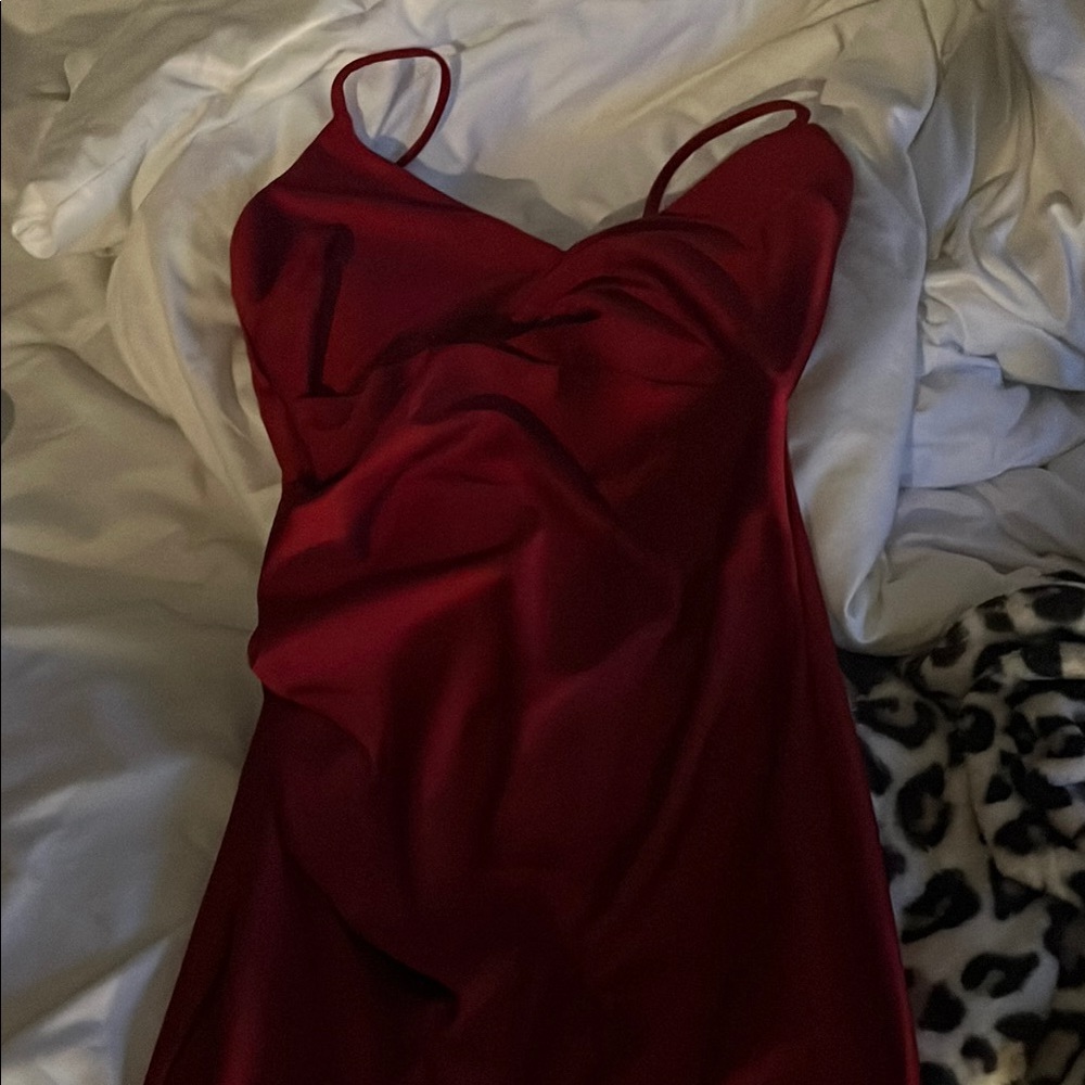 Red Spaghetti Strap Dress